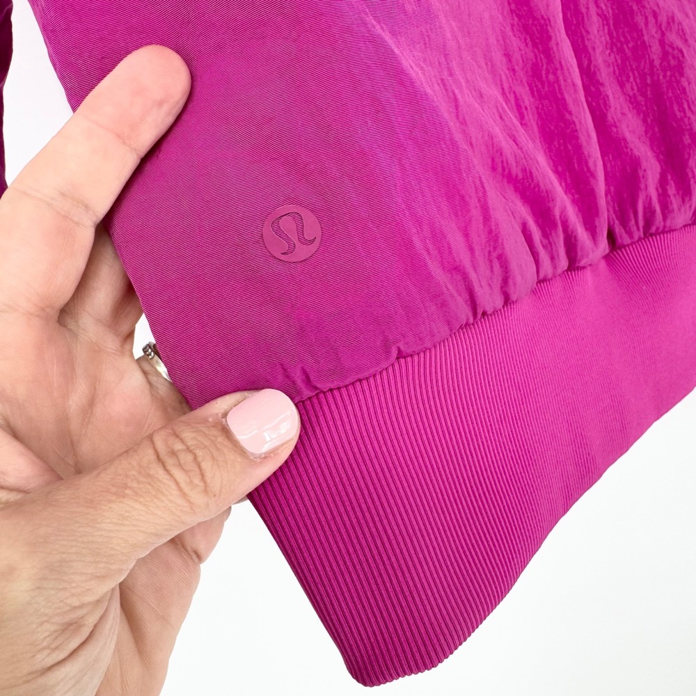 Lululemon Non-Stop Reversible Bomber Jacket‎ Pomegranate Pink Size 4 Athleisure - Picture 12 of 16